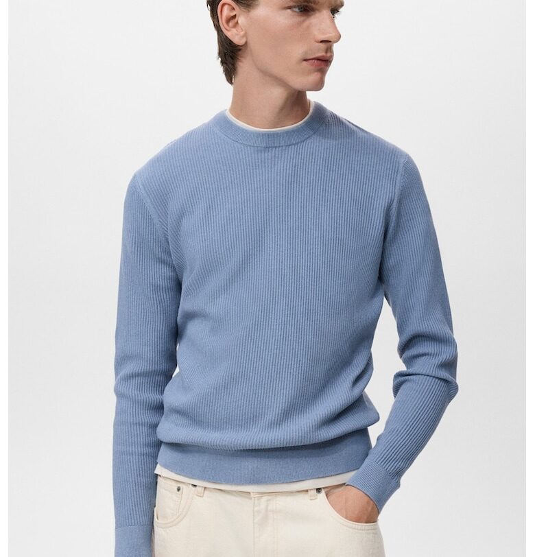 Фино плетен памучен пуловер Mango