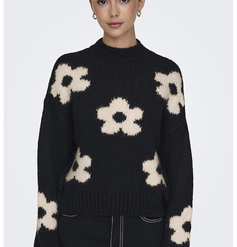 Флорален пуловер с паднали ръкави JdY