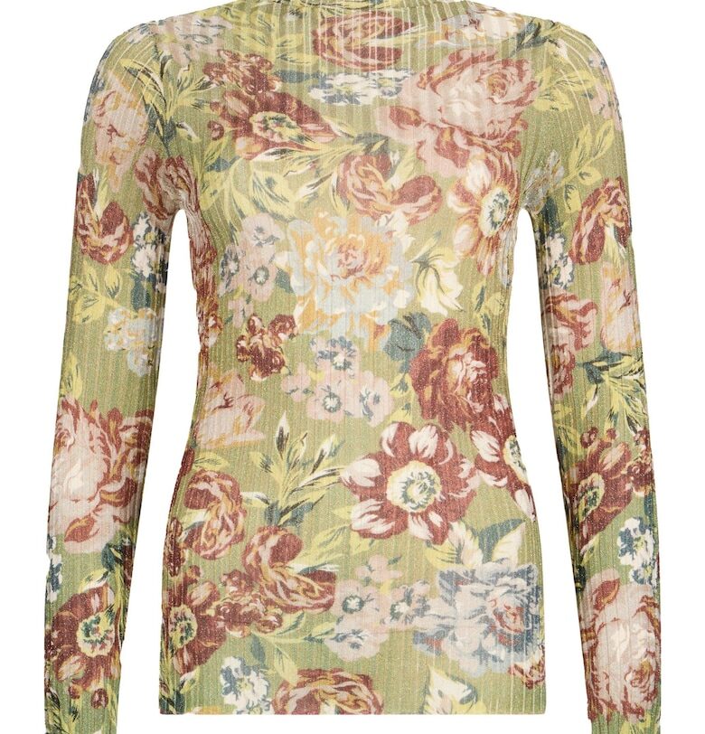 Флорален пуловер с поло Liu Jo