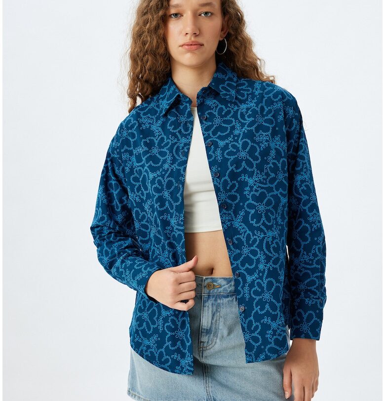 Флорална пола с дълги ръкави KOTON