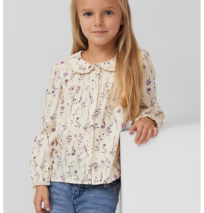 Флорална риза с набрана яка sOliver