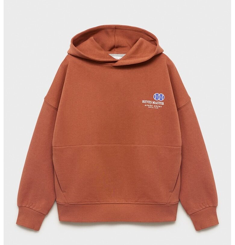 Худи с контрасти на гърба Mango