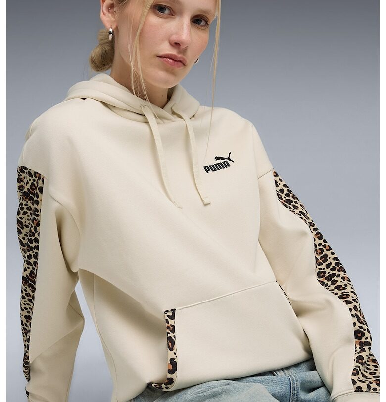 Худи с памук с джоб кенгуру Puma