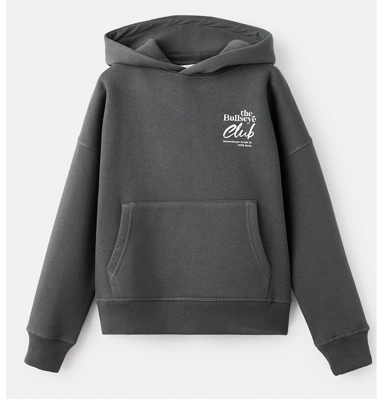 Худи с принт и джоб кенгуру Mango