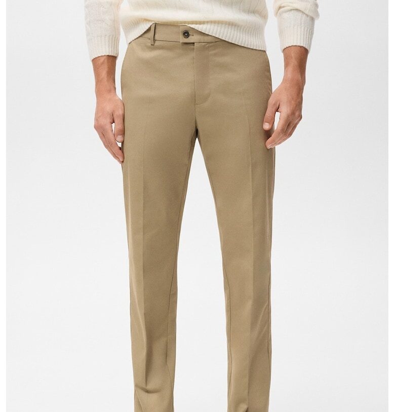 Чино панталон със средновисока талия Mango