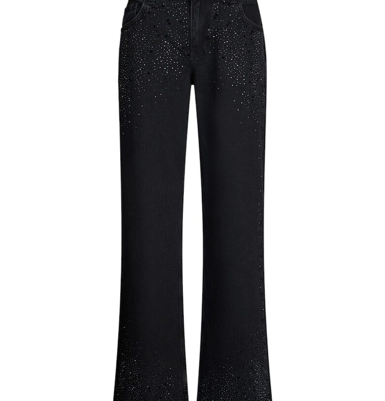 Широки дънки с декоративни камъни Liu Jo