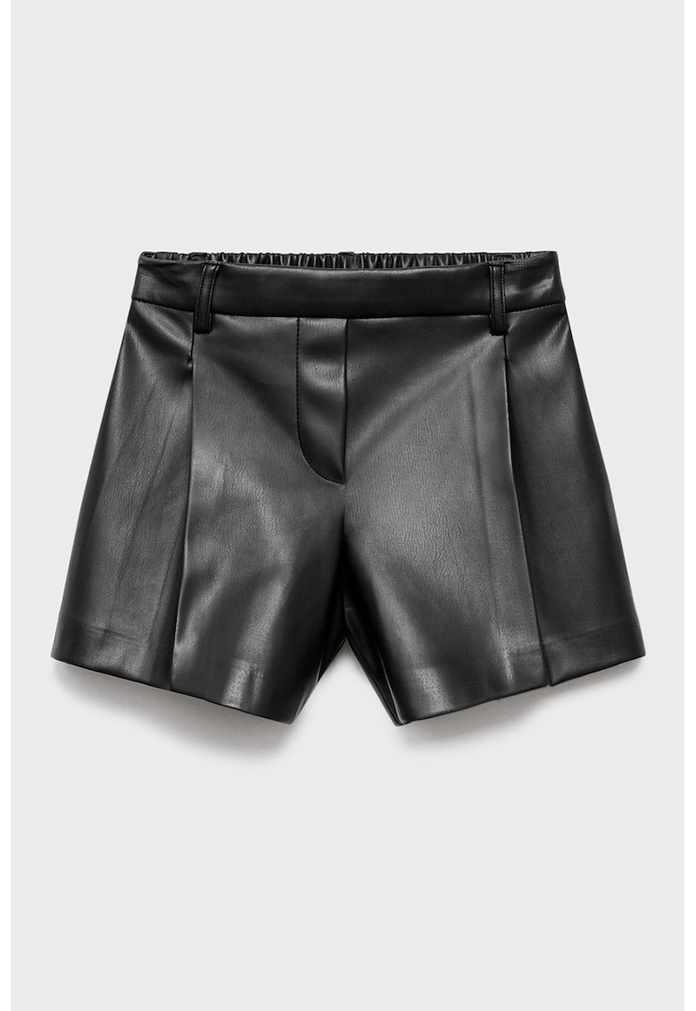 Шорти от еко кожа с еластична талия Mango