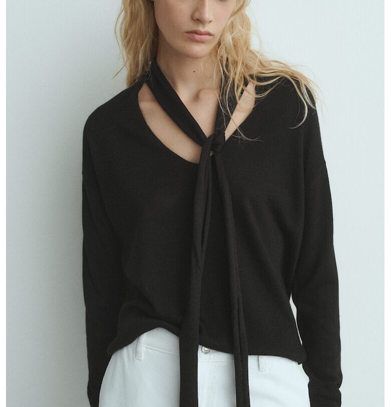 Шпиц пуловер с шал Mango