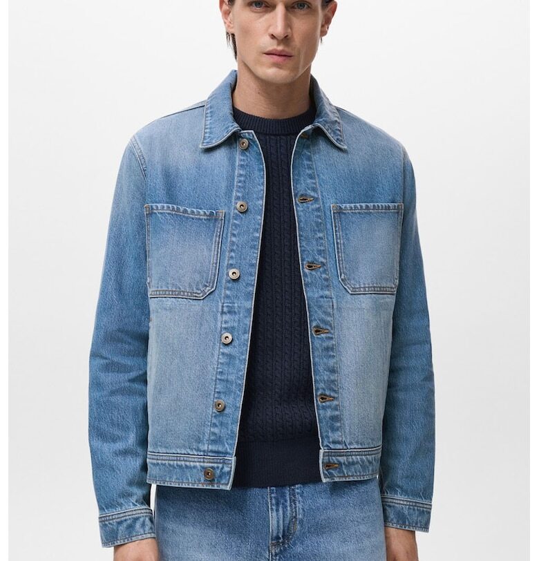 Яке от деним с ефект деграде Mango