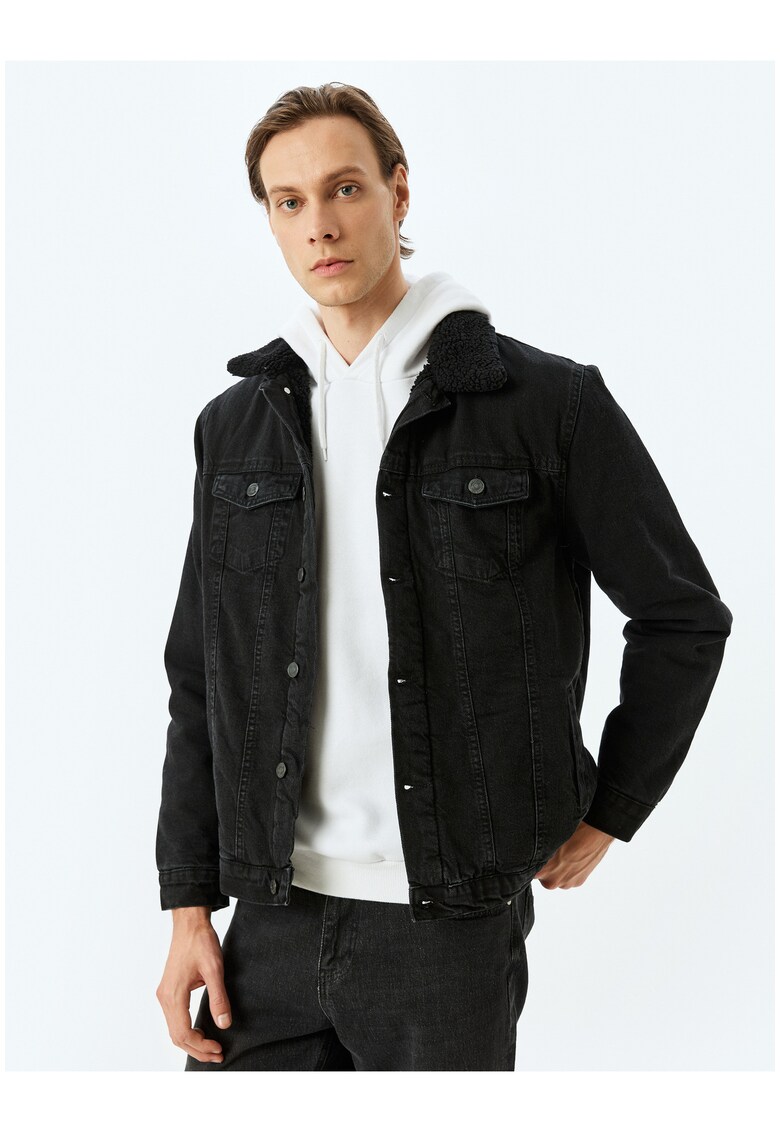 Яке от деним с плюшена подплата KOTON