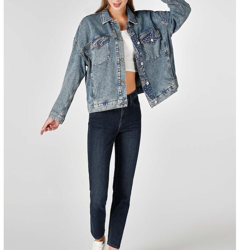 Яке от деним с принт COLINS