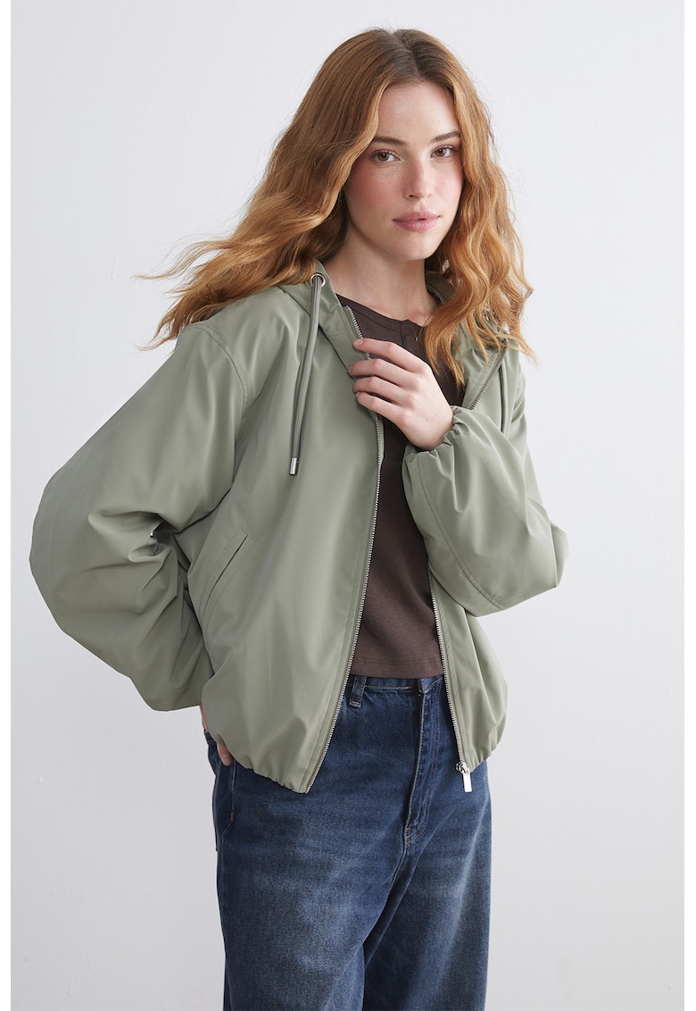 Яке с изчистен десен и качулка LC WAIKIKI