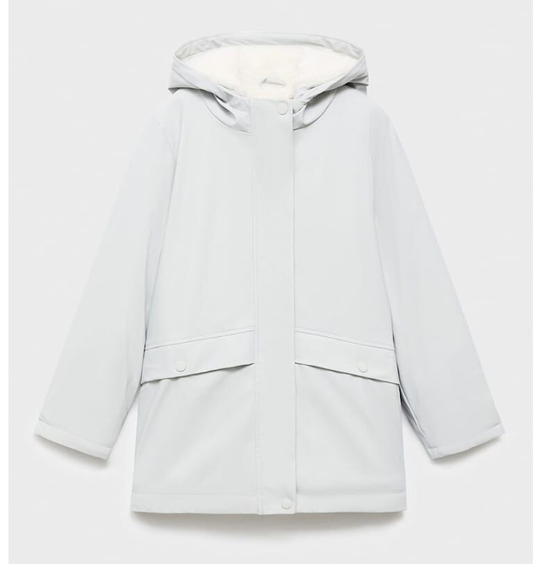 Яке с качулка и етикет за име Mango