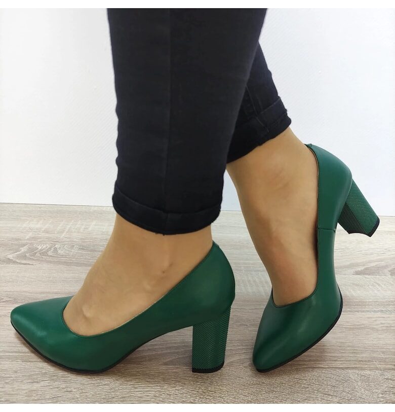 21216 Елегантни дамски обувки Зелени - Зелени Antonio