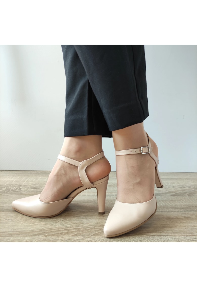 3295-3 Дамски разкроени обувки Pink Beige - Pink Beige PERLLA