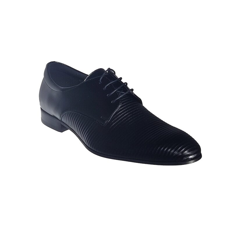 /6375-0017 Елегантни мъжки обувки - черни Conhpol