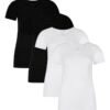 Bamboo - Домашни тениски Kate - 4 броя - Бял/Черен Bamboo Basics