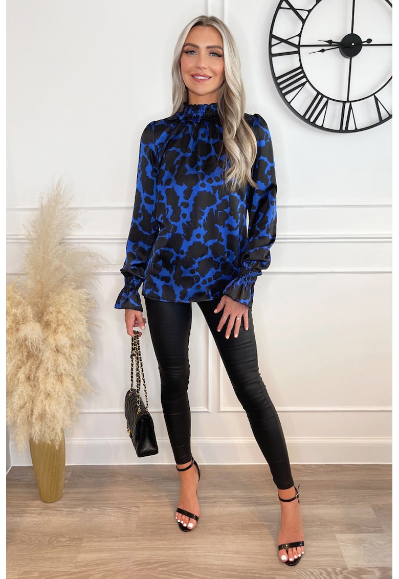 Bluza cu model abstract si guler scurt TA532 Ax Paris