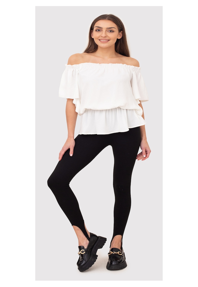 Bluza cu umerii deschisi in alb TA585 Ax Paris