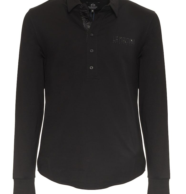 Bluza polo barbati  ZMP021 - Черен LA MARTINA