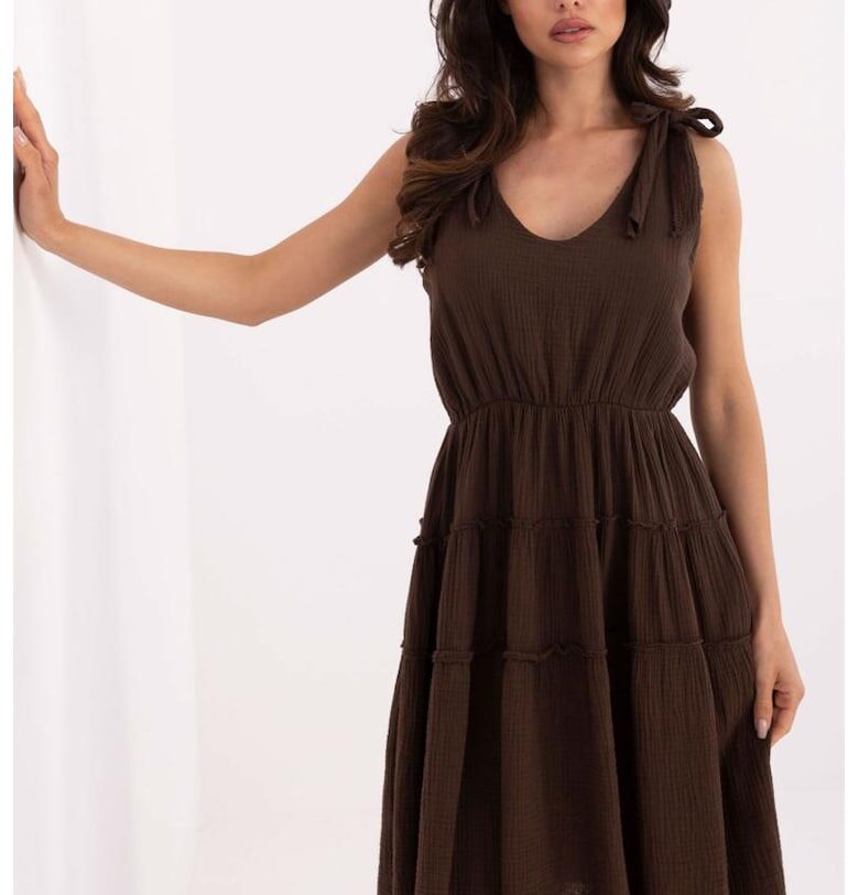 Dress With Bow Shoulder Details Italy Moda