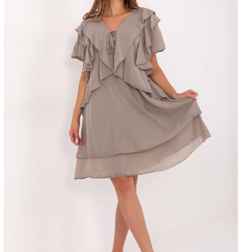 Dress With Ruffles Italy Moda