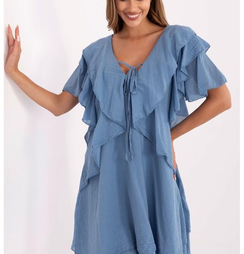 Dress With Ruffles Italy Moda