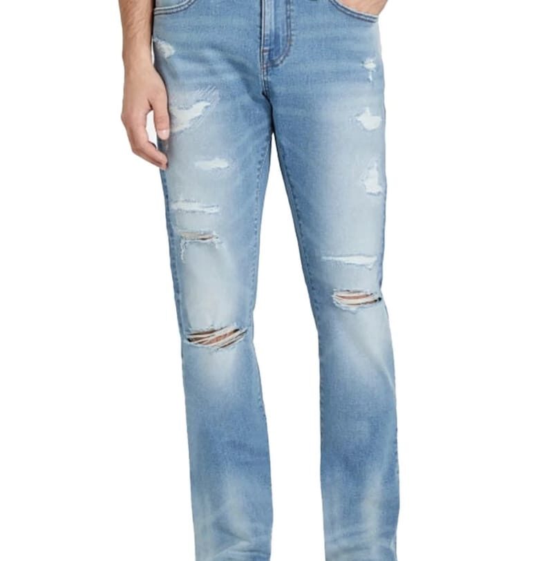 Blugi barbati  Factory Eco Ezra Destroyed X4G144 - Син GUESS