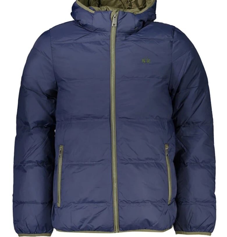 Мъжко пухено яке с качулка  Тъмносин LA MARTINA