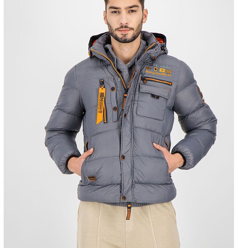 Geo Norway - Капитонирано зимно яке Citernier с лого - Светло сив Geographical Norway