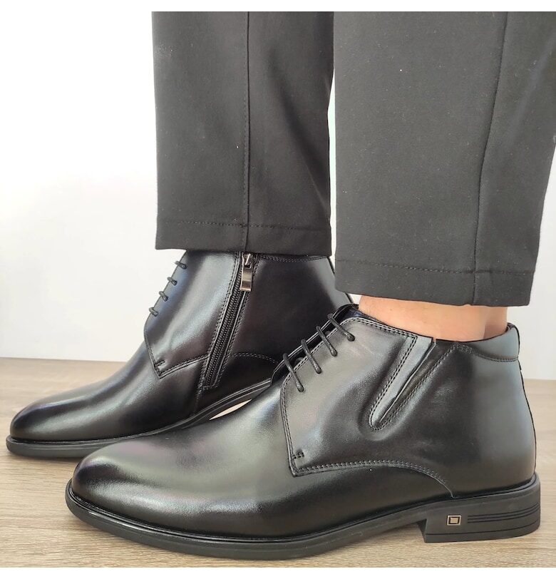 H19-813 Мъжки елегантни боти Черни - Черни ELDEMAS