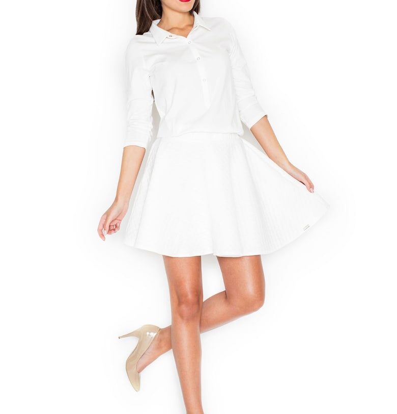 K258 рокля - екрю - полиестер - KATRUS