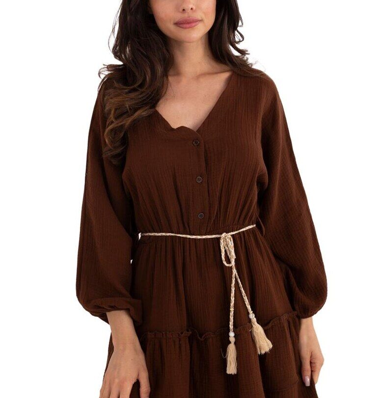 Long Sleeved Mini Dress Italy Moda