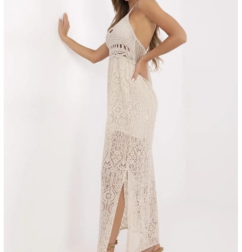 Maxi Dress With Halterneck Italy Moda