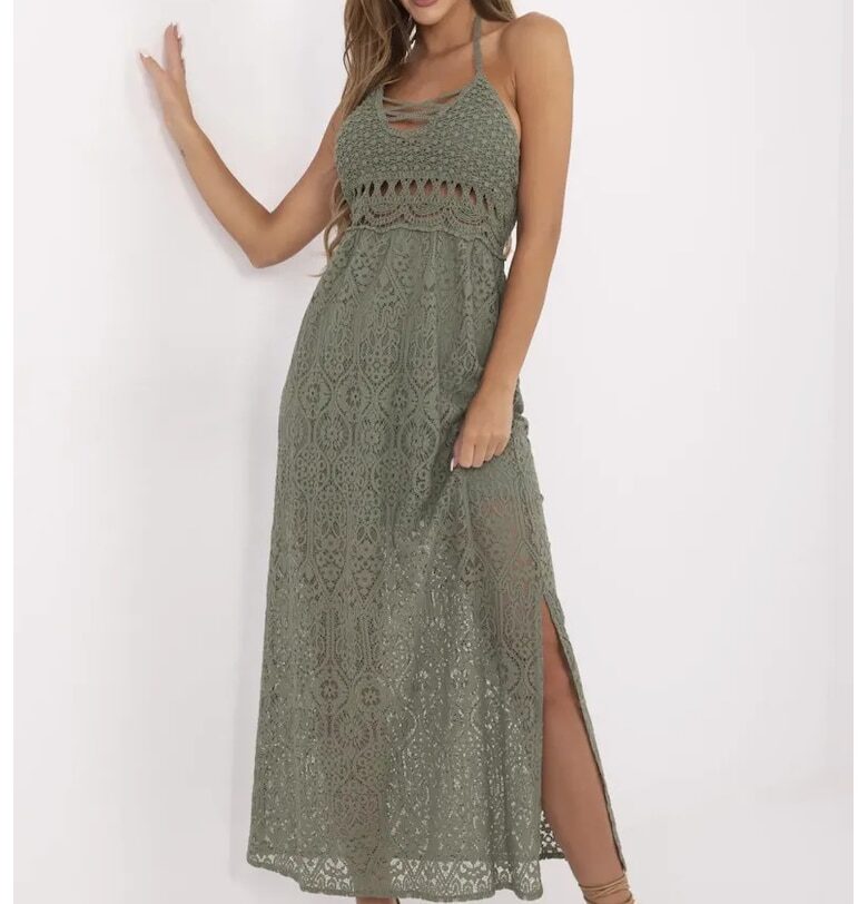 Maxi Dress With Halterneck Italy Moda