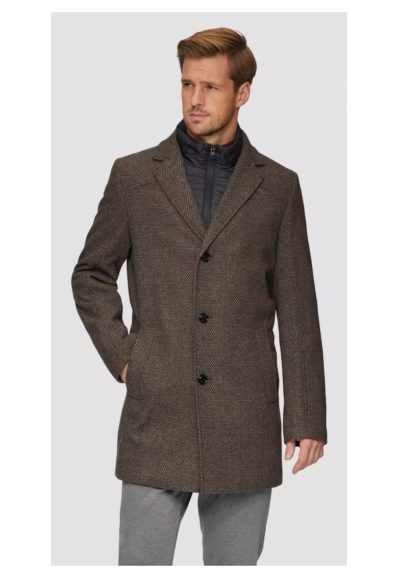 Palton din amestec de lana - cu dubla inchidere - Тъмнокафяв sOliver