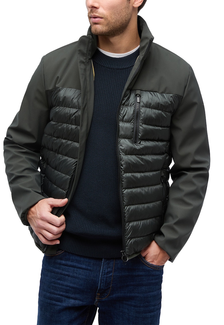 QКапитонирано зимно яке с джобове - Tъмносив Geox
