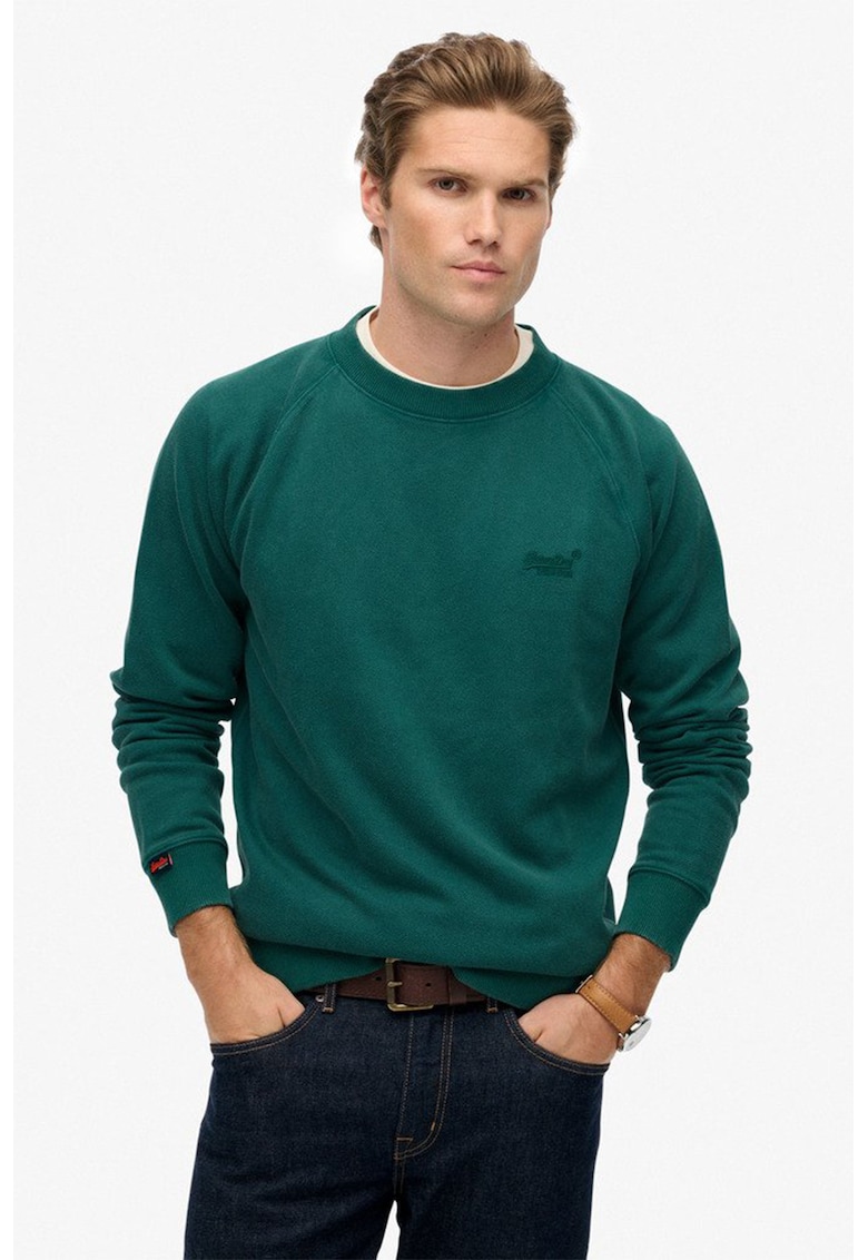 SUPERDRY - Суитшърт Essential с релеф и ръкави реглан Superdry Co