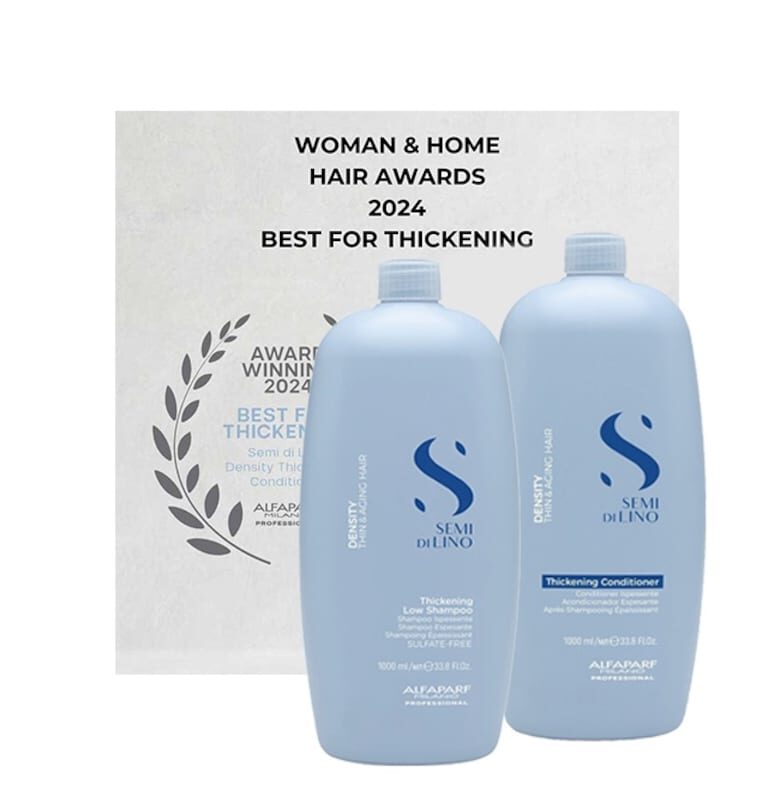 Semi di Lino Density Thickening пакет за тънка коса - шампоан 1000 мл + балсам 1000 мл Alfaparf