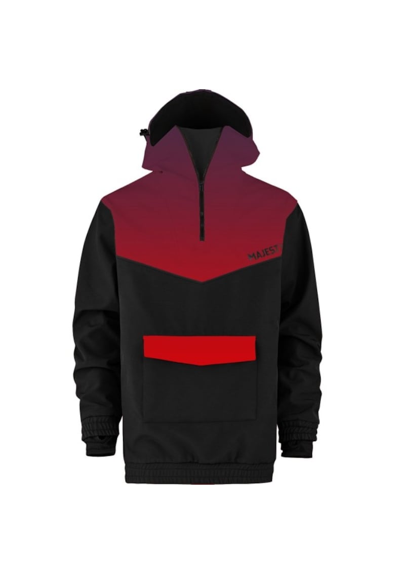 Яке Softshell Anorak - черно/червено - унисекс - Majesty