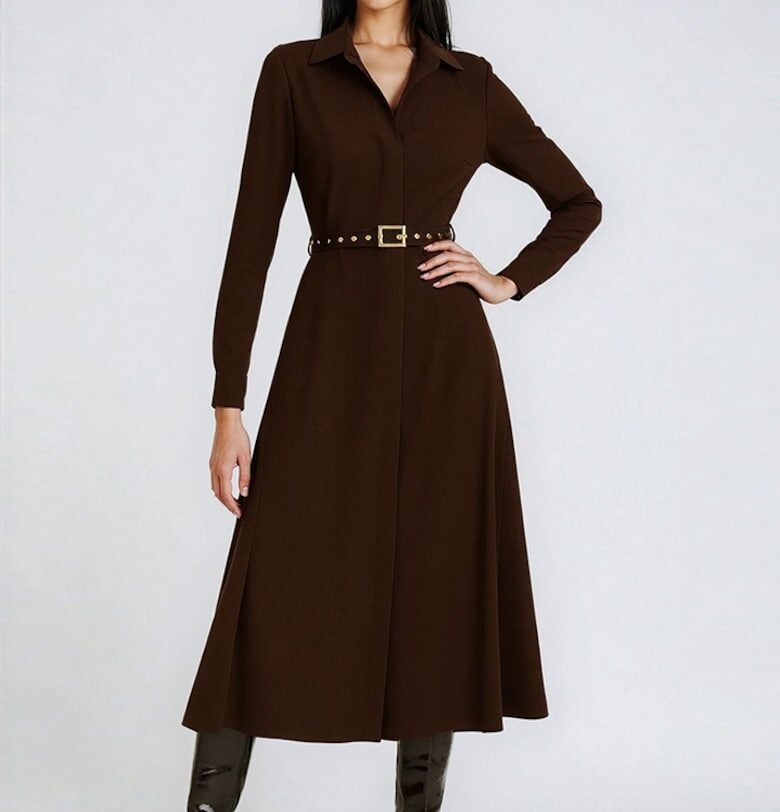 Sylvie Viscose Midi Shirtdress Alina Cernatescu