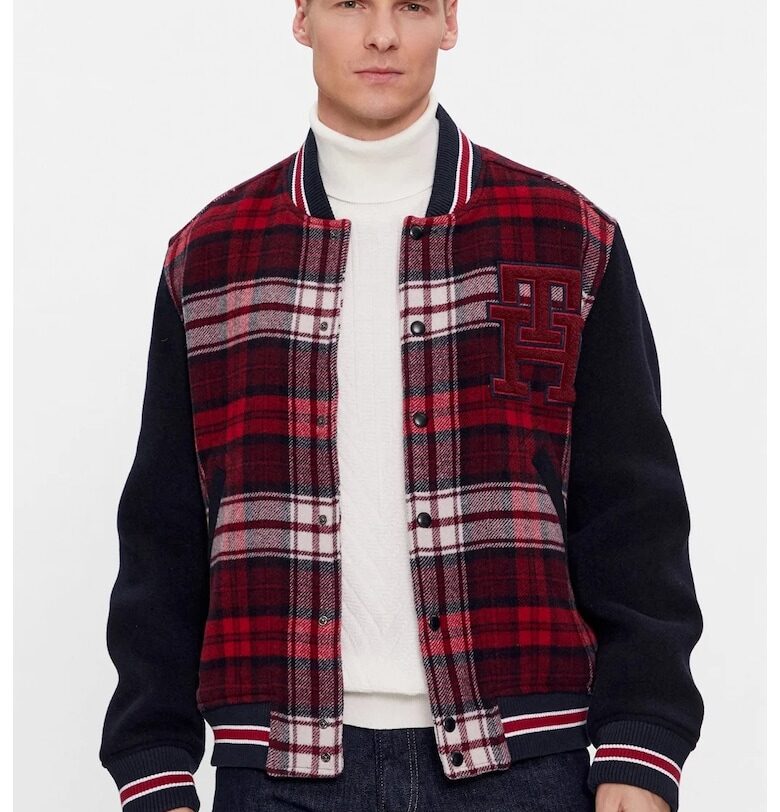 Varsity бомбър яке MW0MW34023 - Червен Tommy Hilfiger