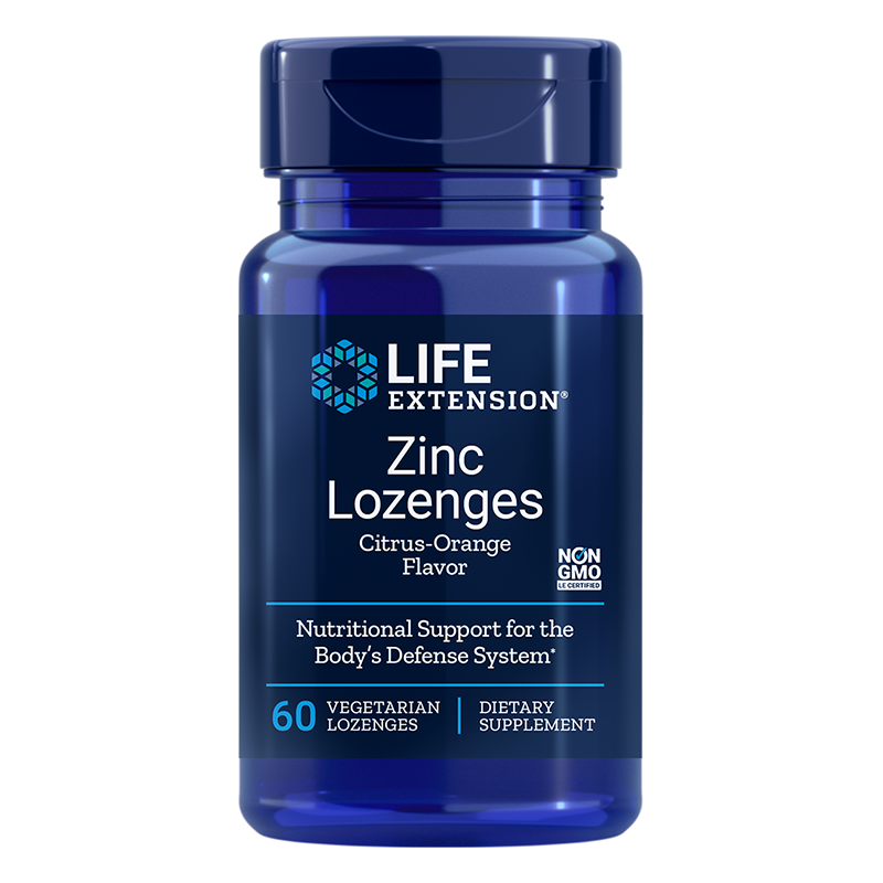Zinc Lozenges / Цинк х 60 таблетки за смучене с вкус на портокал Life Extension