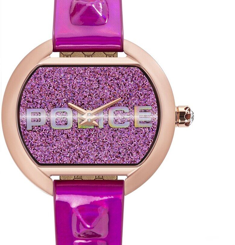 Аналогов часовник -  PL16070BSR.09PU - Кварц - 3 ATM - 34 mm - Розов/Златен Police