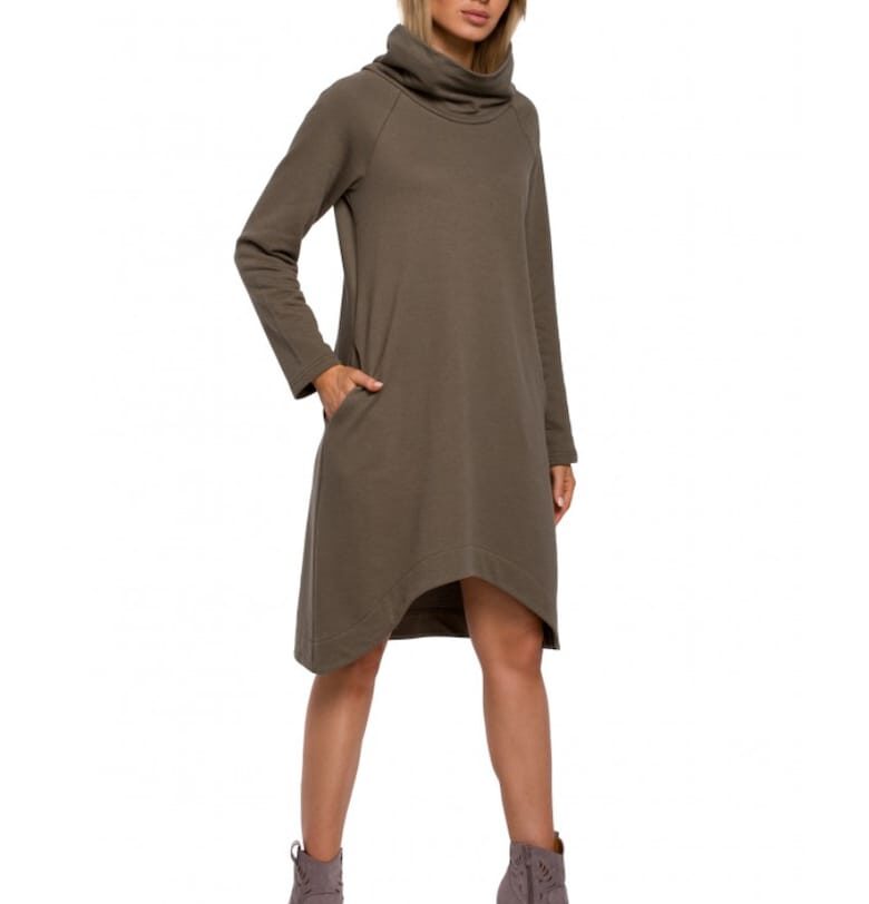 Асиметрична рокля с висока яка MOE