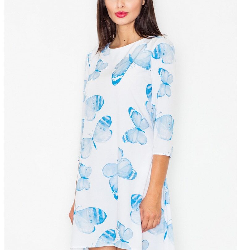 Асиметрична флорална рокля Figl