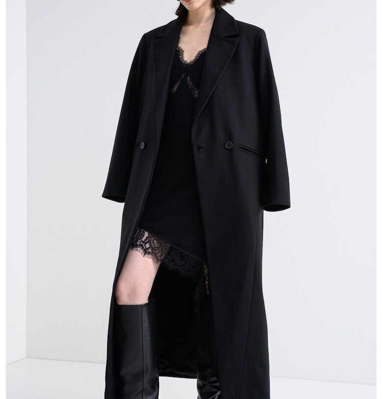 Асиметрична шпиц рокля с дантела AllSaints