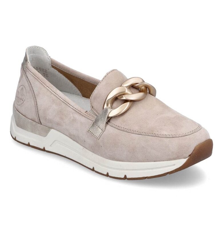 Бежови слипони мокасини Rieker 58944-60 Rieker