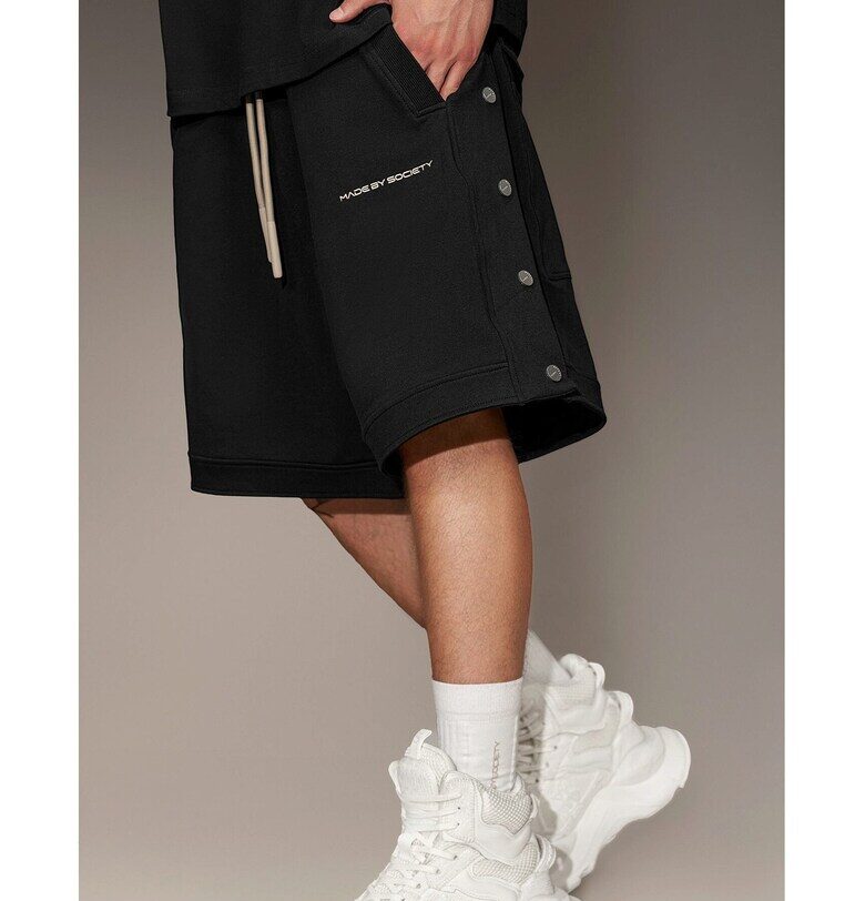 Бермуди с капси - B16480 - Черен Made By Society