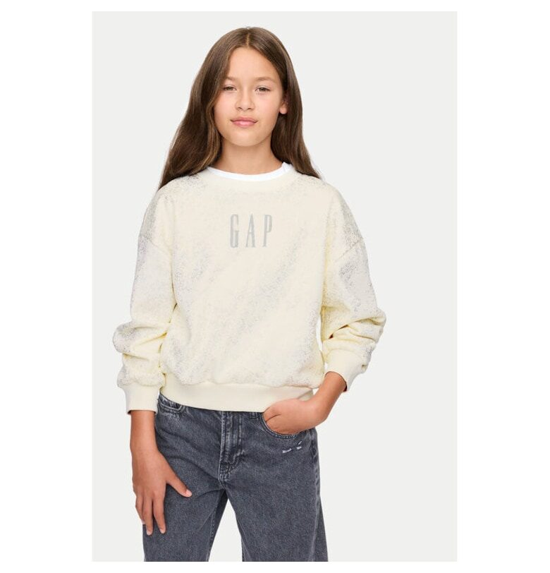 Блуза за момиче  304985829 - Памук/Полиестер - 134 см - Бежов GAP